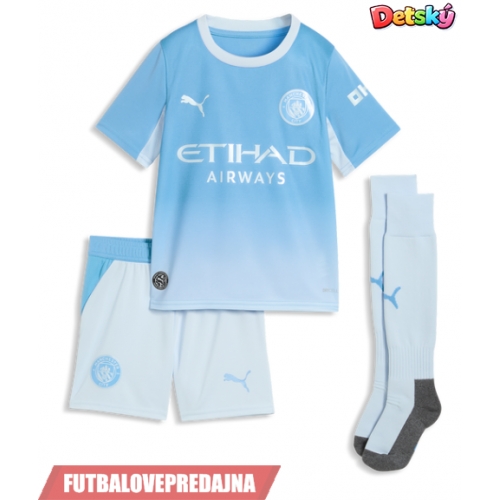 Lacne Dětský Futbalové dres Manchester City Marc Guehi #6 2026-27 Krátky Rukáv - Domáci (+ trenírky)